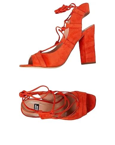 Orange Leather Sandals