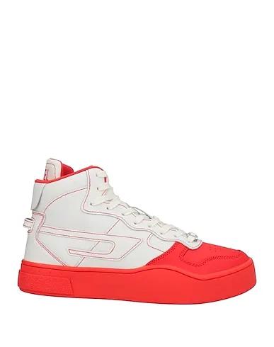 Orange Leather Sneakers