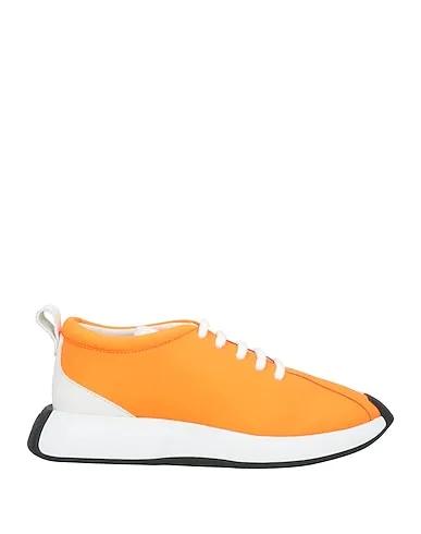 Orange Leather Sneakers
