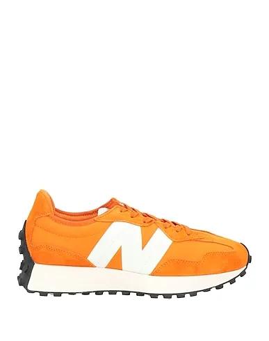 Orange Leather Sneakers