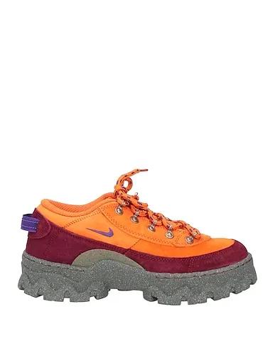 Orange Leather Sneakers