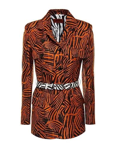 Orange Plain weave Blazer