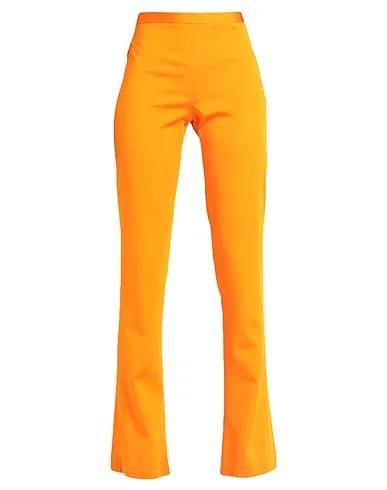 Orange Plain weave Casual pants