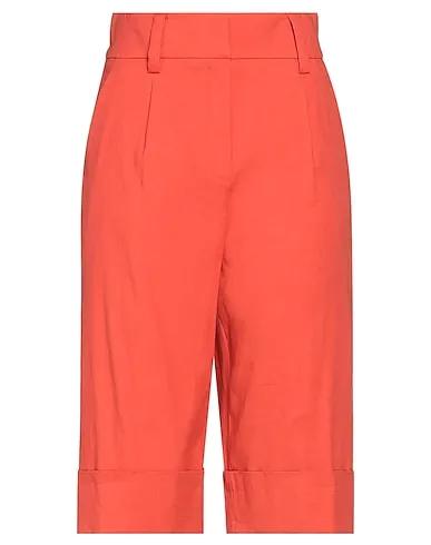 Orange Plain weave Cropped pants & culottes
