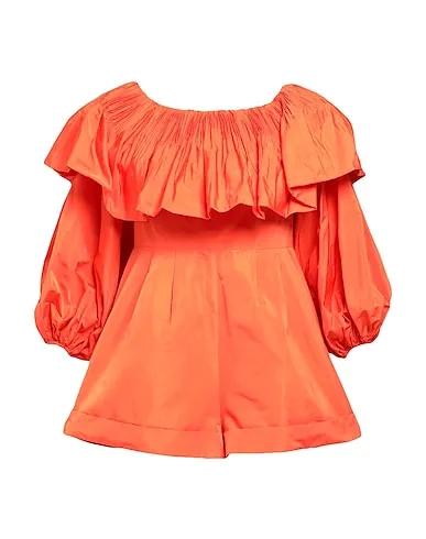 Orange Plain weave Jumpsuit/one piece