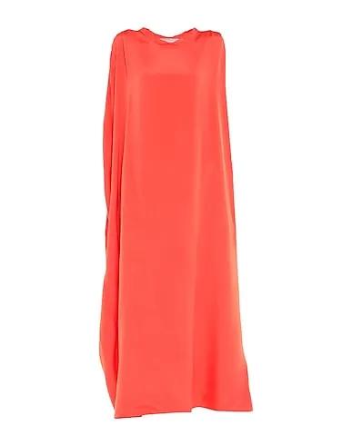 Orange Plain weave Long dress