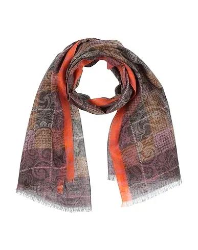 Orange Plain weave Scarves and foulards