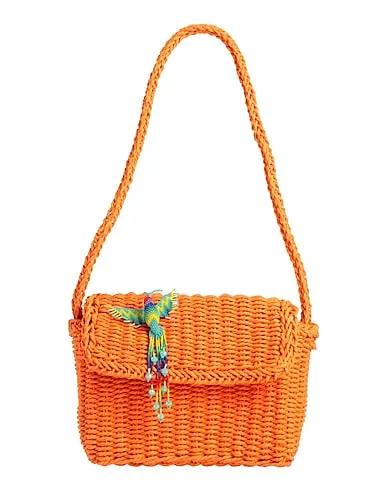 Orange Plain weave Shoulder bag