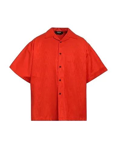 Orange Plain weave Solid color shirt