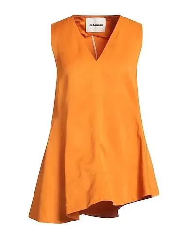 Orange Plain weave Top