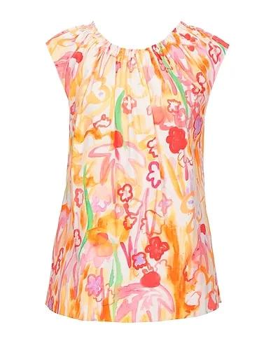 Orange Plain weave Top