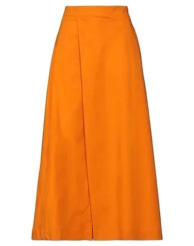 Orange Poplin Casual pants