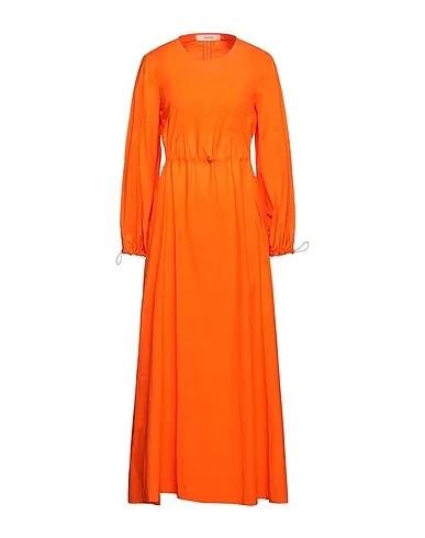 Orange Poplin Long dress
