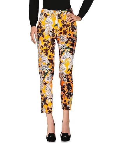 Orange Satin Casual pants