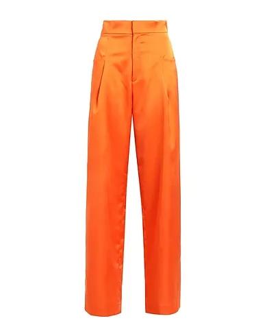 Orange Satin Casual pants PANTALONE IN RASO
