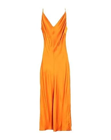 Orange Satin Elegant dress