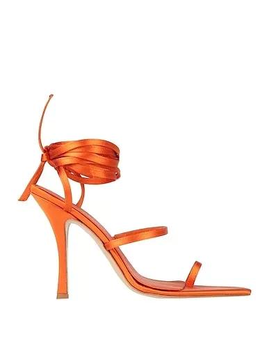 Orange Satin Flip flops