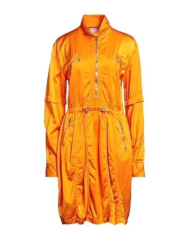 Orange Satin Midi dress