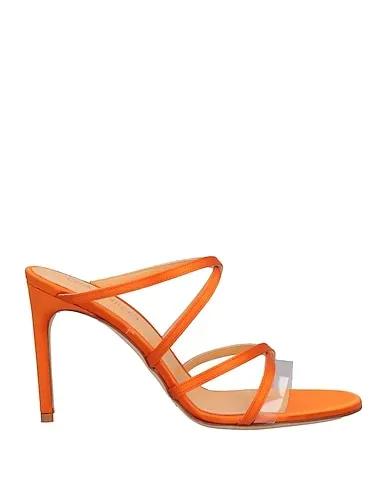 Orange Satin Sandals