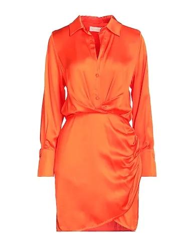 Orange Satin Short dress
