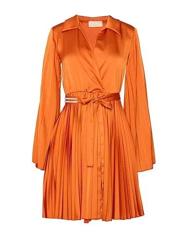 Orange Satin Short dress
