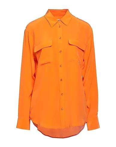 Orange Satin Silk shirts & blouses