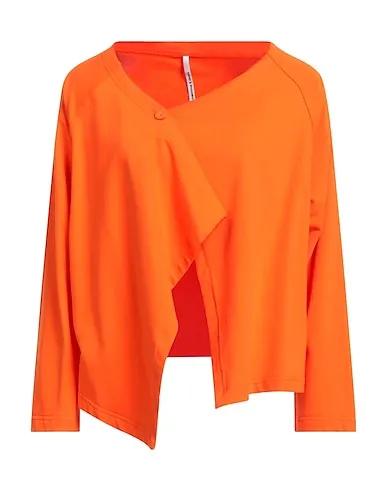 Orange Sweatshirt Cardigan