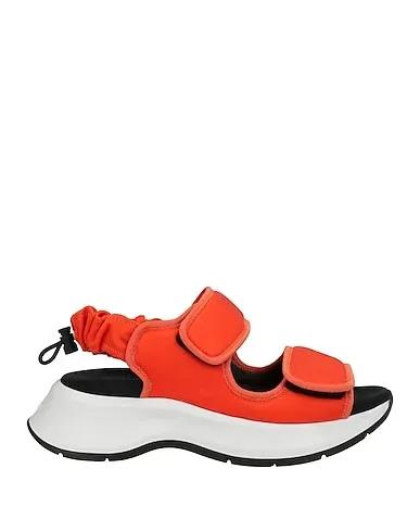 Orange Techno fabric Sandals