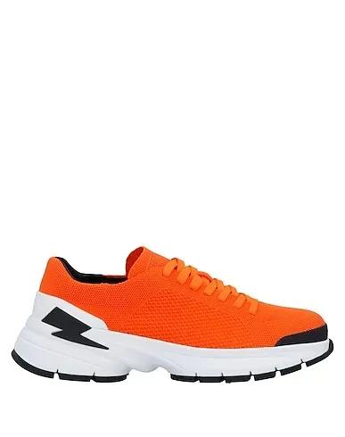 Orange Techno fabric Sneakers