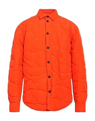 Orange Techno fabric Solid color shirt