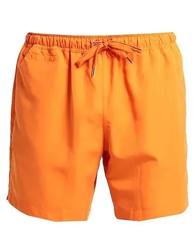 Orange Techno fabric Swim shorts