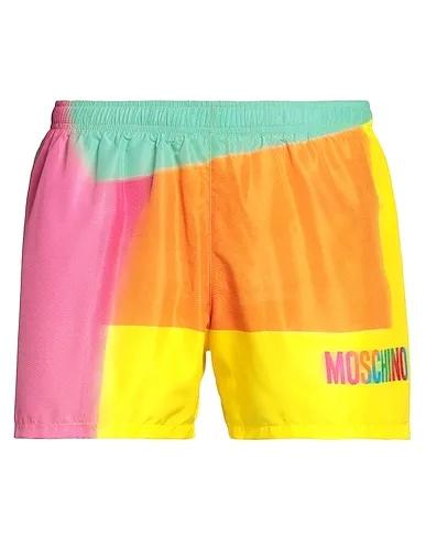 Orange Techno fabric Swim shorts