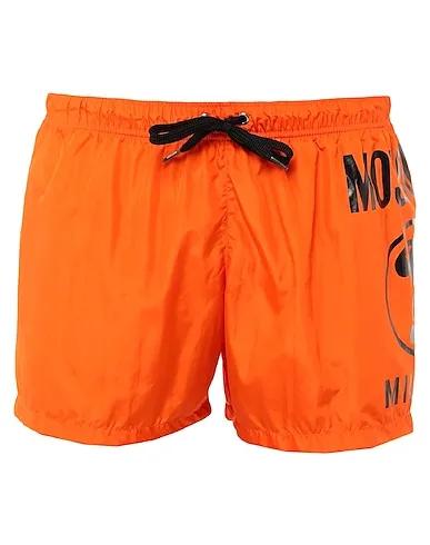 Orange Techno fabric Swim shorts