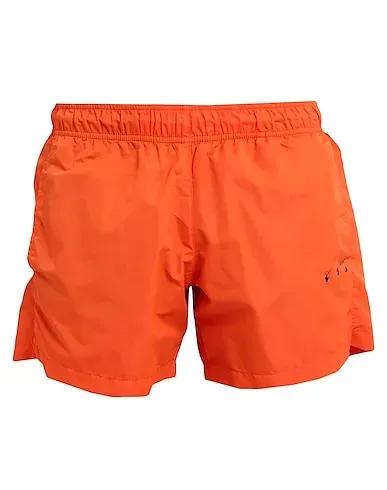 Orange Techno fabric Swim shorts
