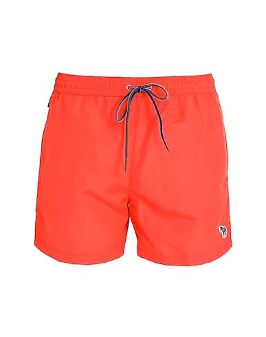 Orange Techno fabric Swim shorts
