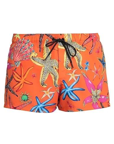 Orange Techno fabric Swim shorts