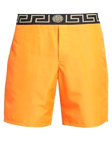 Orange Techno fabric Swim shorts