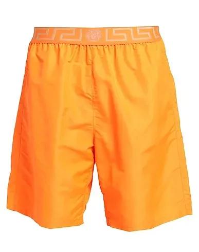 Orange Techno fabric Swim shorts
