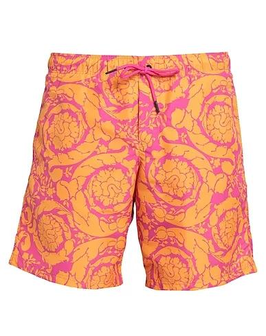 Orange Techno fabric Swim shorts