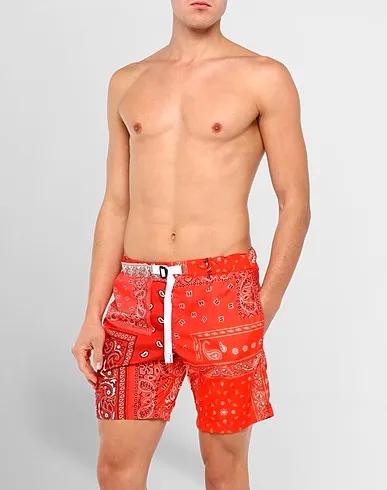 Orange Techno fabric Swim shorts