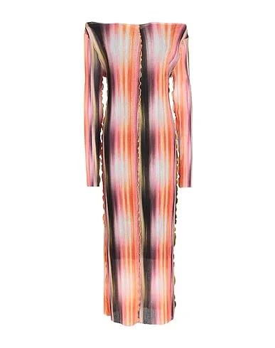 Orange Tulle Midi dress