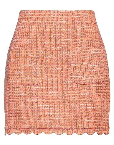 Orange Tweed Mini skirt