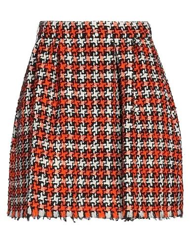 Orange Tweed Mini skirt
