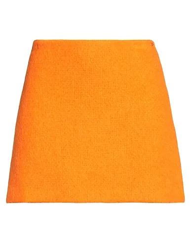 Orange Velour Mini skirt