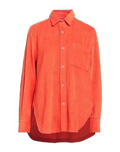 Orange Velvet Solid color shirts & blouses