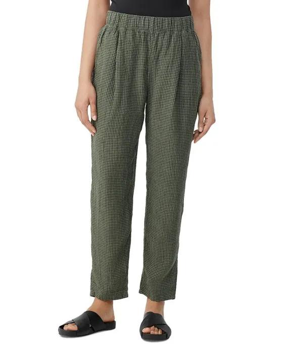 Organic Linen Tapered Ankle Pants