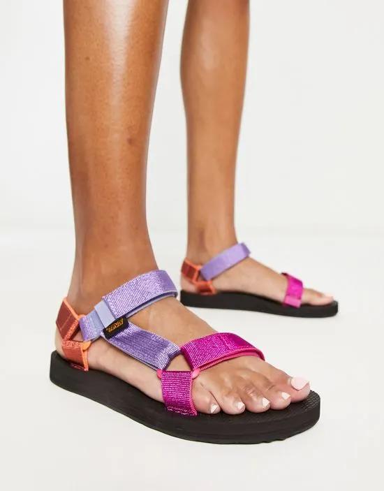 original universal sandals in metallic pink multi
