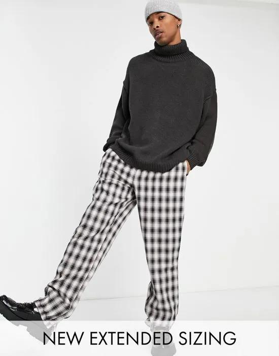 oversized knitted sweater in charcoal