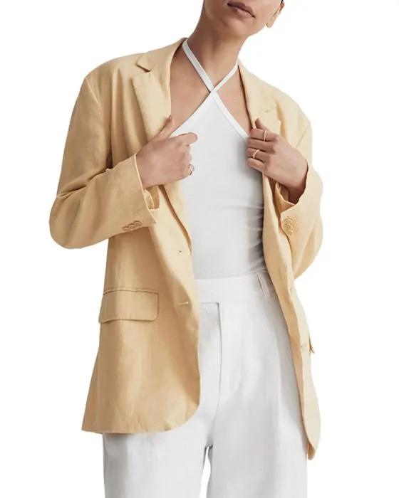 Oversized Linen Blazer