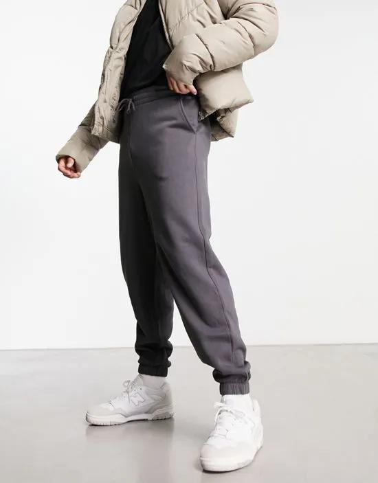 oversized sweatpants in washed black